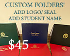 Custom Diploma Covers: NEW! Add Logo and Student Name